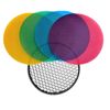 photo Godox Kit de 4 filtres colorés + grille nid d'abeille pour AD160 / AD380