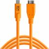 Accessoires Torches LED Tether Tools Câble USB-C vers 3.0 Micro-B 4.6m - Orange