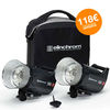 photo Elinchrom Kit de 2 flashes de 500J ELC Pro HD 500/500 + 2 parapluies blancs offerts