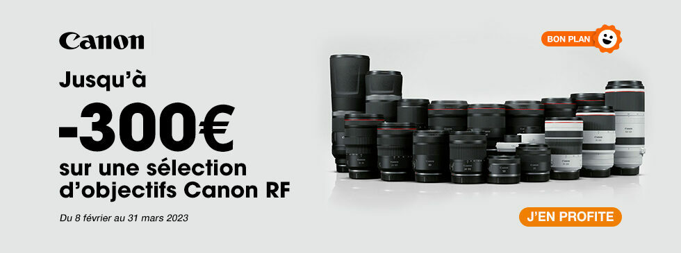 Canon RF -300€ - Accueil