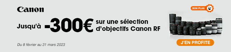 Canon RF -300€ - Accueil