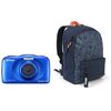 photo Nikon Coolpix W150 Bleu avec sac à dos