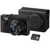 Appareil photo compact / bridge numérique Panasonic Lumix DC-TZ95D Noir + 2ème batterie + étui cuir