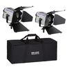 Torches Photo Video Hedler Kit 2 torches Fresnel Profilux LED 1000 - HED5600