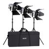 Torches Photo Video Hedler Kit 3 torches Fresnel Profilux LED 1000 - HED5601