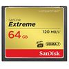 Cartes mémoires SanDisk CompactFlash 64 Go Extreme 800x (120Mb/s)