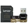 photo Lexar MicroSDXC 128 Go Professionnal UHS-II 1800x (270 MB/s) + lecteur de carte USB 3.0 