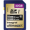 Cartes mémoires Integral SDHC 32 Go Ultima Pro X UHS-I 633x (95 Mb/s)
