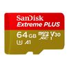 photo SanDisk microSDXC 64 Go Extreme PLUS UHS-I 667x (100Mb/s) + adaptateur