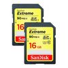 Cartes mémoires SanDisk SDHC 16 Go Extreme UHS-I 600x (90MB/s) - PACK DE 2