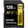 Cartes mémoires Lexar SDXC 128 Go Professional UHS-II 1800x (270Mb/s)