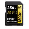 Cartes mémoires Lexar SDXC 256 Go Professional UHS-II 1800x (270Mb/s)