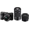 Appareil photo Hybride à objectifs interchangeables Sony Alpha 6100 + 16-50mm + 55-210mm + 50mm F1.8