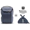 photo Peak Design Everyday Backpack 30L V2 Midnight Blue + Hip Belt + Capture V3 avec plateau