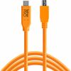 photo Tether Tools Câble USB-C vers 2.0 Mini-B 5-PIN 4.6m - Orange