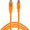 Accessoires Torches LED Tether Tools Câble USB-C vers 2.0 Micro-B 5-PIN 4.6m Orange