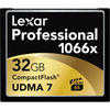 Cartes mémoires Lexar CompactFlash 32 Go Professional 1066x (160 MB/s)