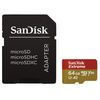 Cartes mémoires SanDisk microSDXC 64 Go Extreme UHS-I 1067x (160 Mb/s) + adaptateur